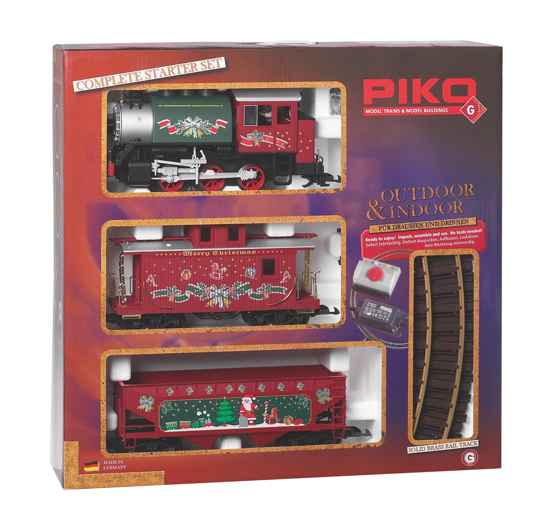 Piko 38123 Christmas Freight R/C Starter Set w/Lights, Sound and Smoke (G - Scale) - Wolfe Nursery